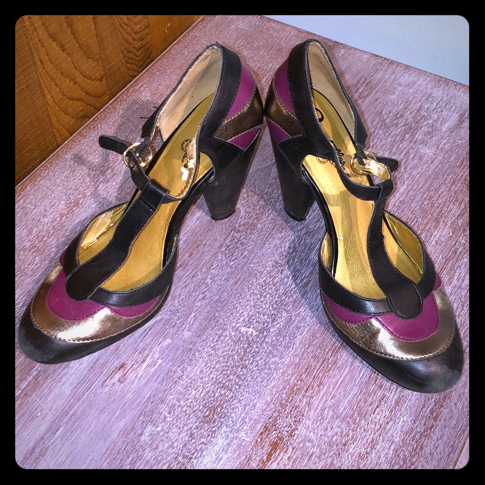 T-Strap Art Deco style heels